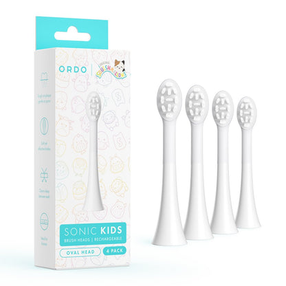 Ordo sonic kids brush heads white 4pk Nak Health and Beauty