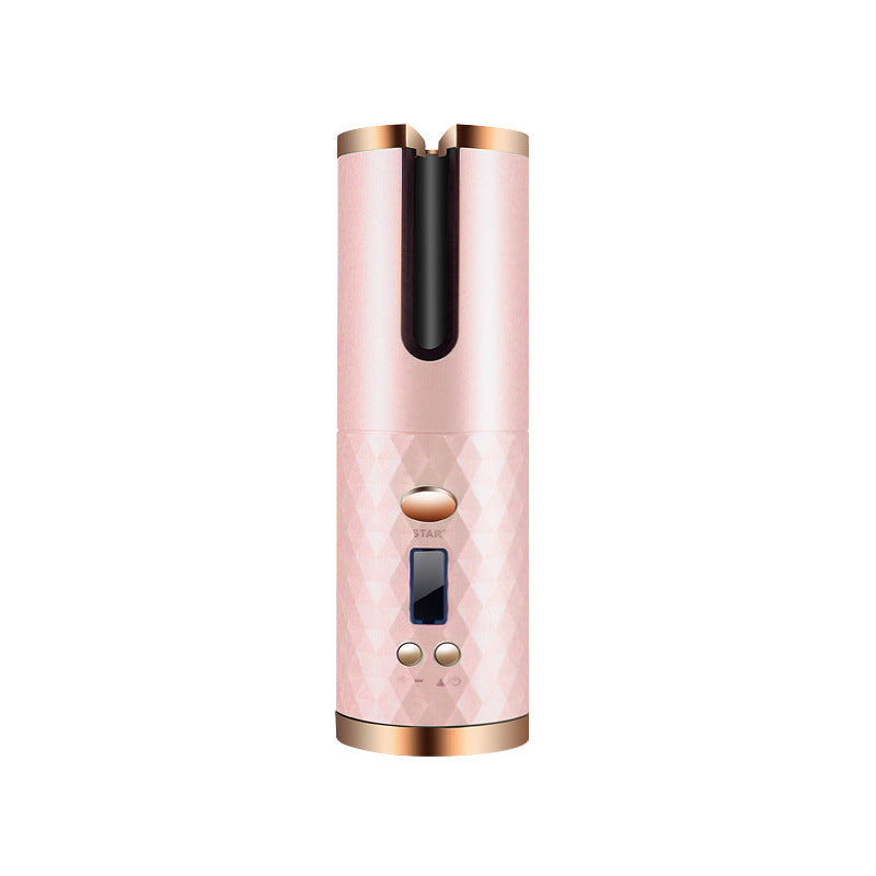 Rechargeable Automatic Hair Curler Women Portable Hair Curling Iron LCD Display Ceramic Curly Rotating Curling Wave Styer Nak Health and Beauty