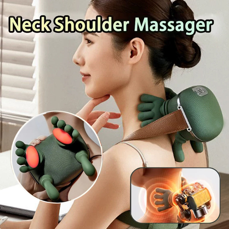Electric Neck And Shoulder Muscle Massager Wireless Shoulder And Back Kneading Massage Shawl Neck Masajeador Relax Pain Relief Nak Health and Beauty