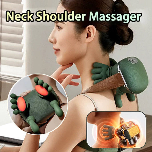 Electric Neck And Shoulder Muscle Massager Wireless Shoulder And Back Kneading Massage Shawl Neck Masajeador Relax Pain Relief Nak Health and Beauty