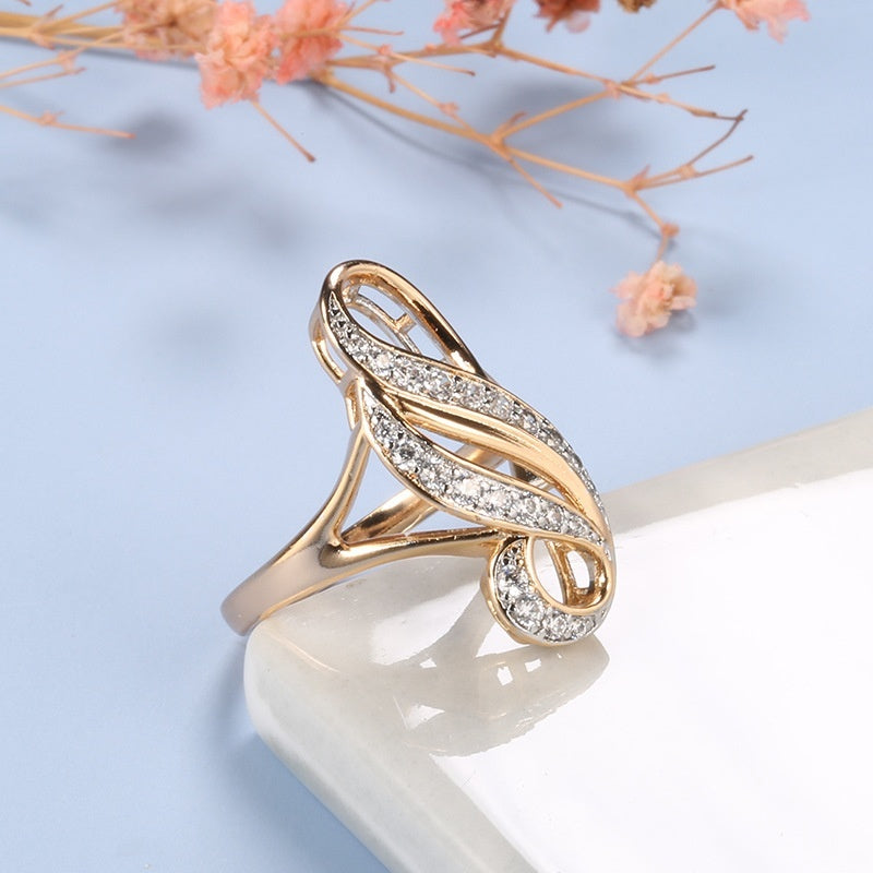 Ring Special-interest Design Irregular Geometric Rose Gold Nak Health and Beauty