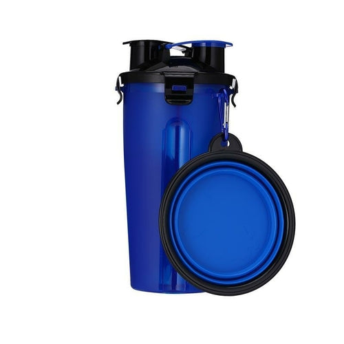 2 in 1 Dog Drinking Water Bottle with Bowls Tan Cress