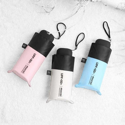 Portable Anti-UV Pouch Mini Umbrella Rain Women Windproof Durable 5 Folding Sun Umbrellas Portable Solar Female Parasol Nak Health and Beauty
