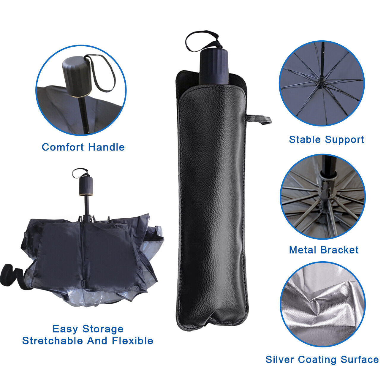 Foldable Reflector Windshields Umbrella Car Windshield Sun Shade UV Rays And Heat Sun Visor Protector Nak Health and Beauty