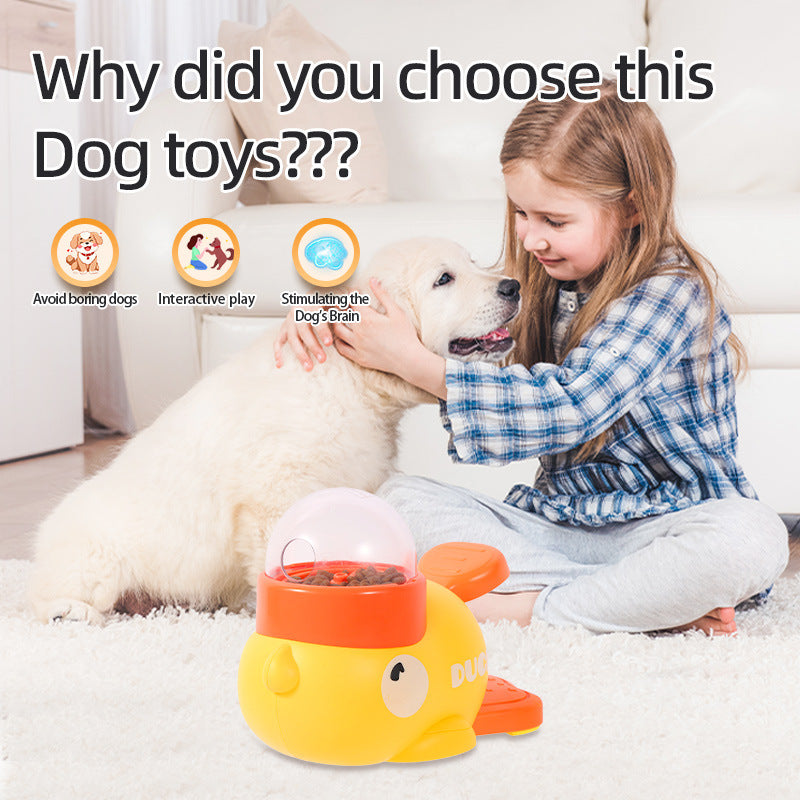 Dog Puzzle Feeder Interactive Pet Food Treat Dispenser Cartoon Duck Design Anti-slip Pets Automatic Feeder Toys For Dog Training Pet Products Nak Health and Beauty