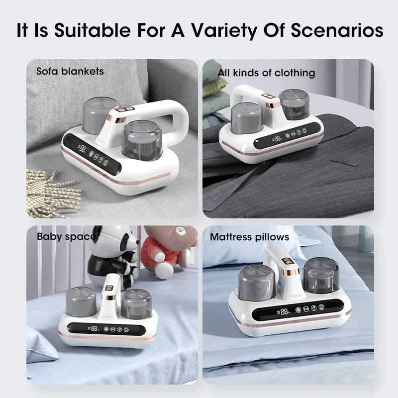 New Mattress Vacuum Mite Remover Cordless Handheld Cleaner Powerful Suction For Cleaning Bed Pillows Home Supplies Nak Health and Beauty