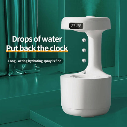 Bedroom Anti-Gravity Humidifier With Clock Water Drop Backflow Aroma Diffuser Large Capacity Office Bedroom Mute Heavy Fog Household Sprayer Nak Health and Beauty