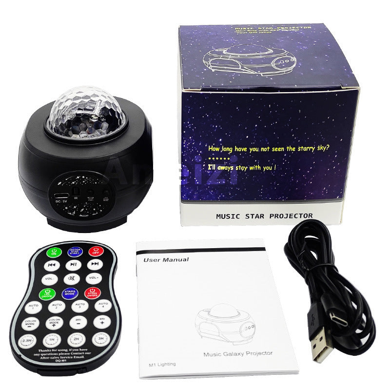 APP Starry Sky Projector Music Small Night Lamp Nak Health and Beauty