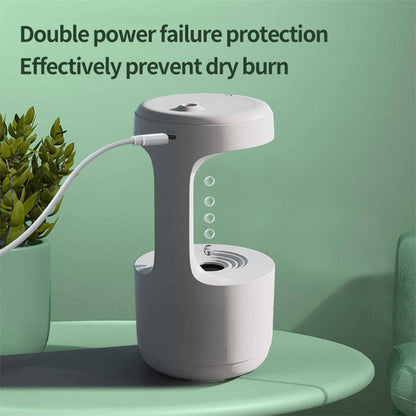 Bedroom Anti-Gravity Humidifier With Clock Water Drop Backflow Aroma Diffuser Large Capacity Office Bedroom Mute Heavy Fog Household Sprayer Nak Health and Beauty