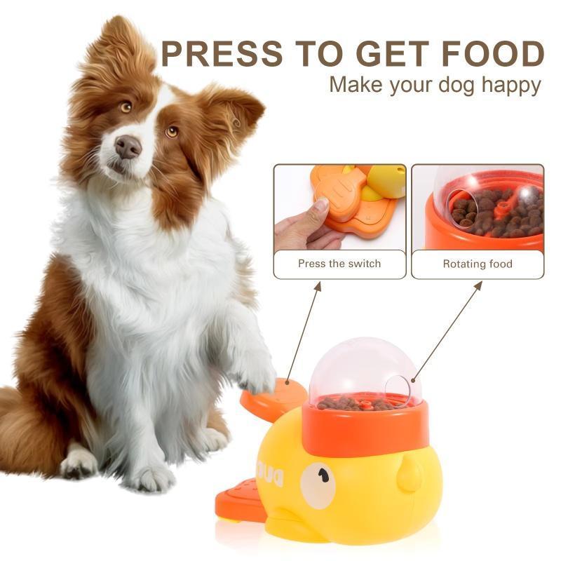 Dog Puzzle Feeder Interactive Pet Food Treat Dispenser Cartoon Duck Design Anti-slip Pets Automatic Feeder Toys For Dog Training Pet Products Nak Health and Beauty
