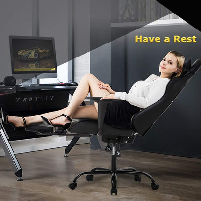 Ergonomic Office Chair PC Gaming Chair Cheap Desk Chair PU Leather Peach Maple