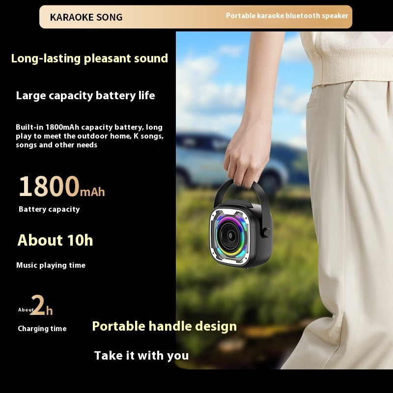 Portable Wireless Bluetooth Speaker With Microphone Integrated Karaoke Speaker Nak Health and Beauty