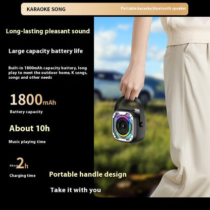 Portable Wireless Bluetooth Speaker With Microphone Integrated Karaoke Speaker Nak Health and Beauty