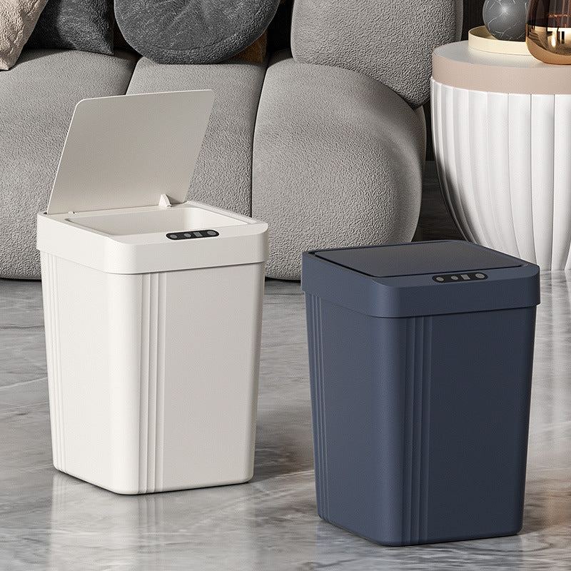 Kitchen Living Room Waterproof Automatic Smart Induction Trash Can With Lid Nak Health and Beauty