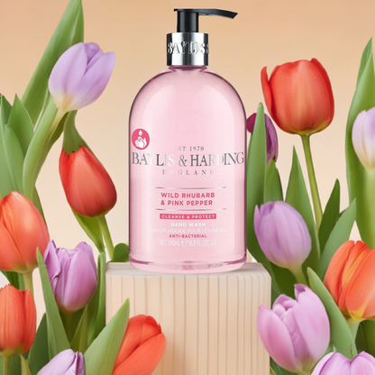 3x WILD RHUBARB AND PINK PEPPER ANTIBAC HANDWASH