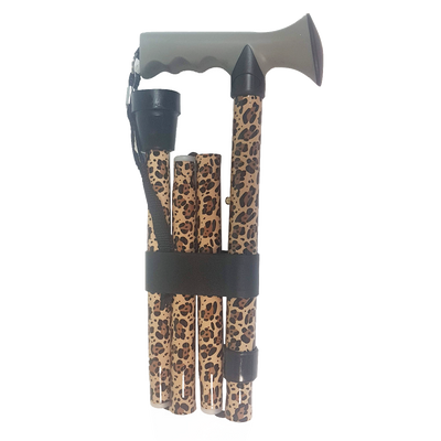 Life Healthcare Walking Stick Gel Grip - Brown Leopard
