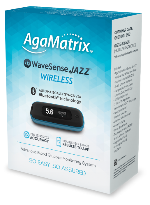 *New* Glucometer Bluetooth Agamatrix Wavesense Wireless Jazz Kit