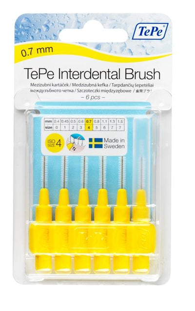 Tepe Interdental Brushes Size 4 - Yellow 0.7mm