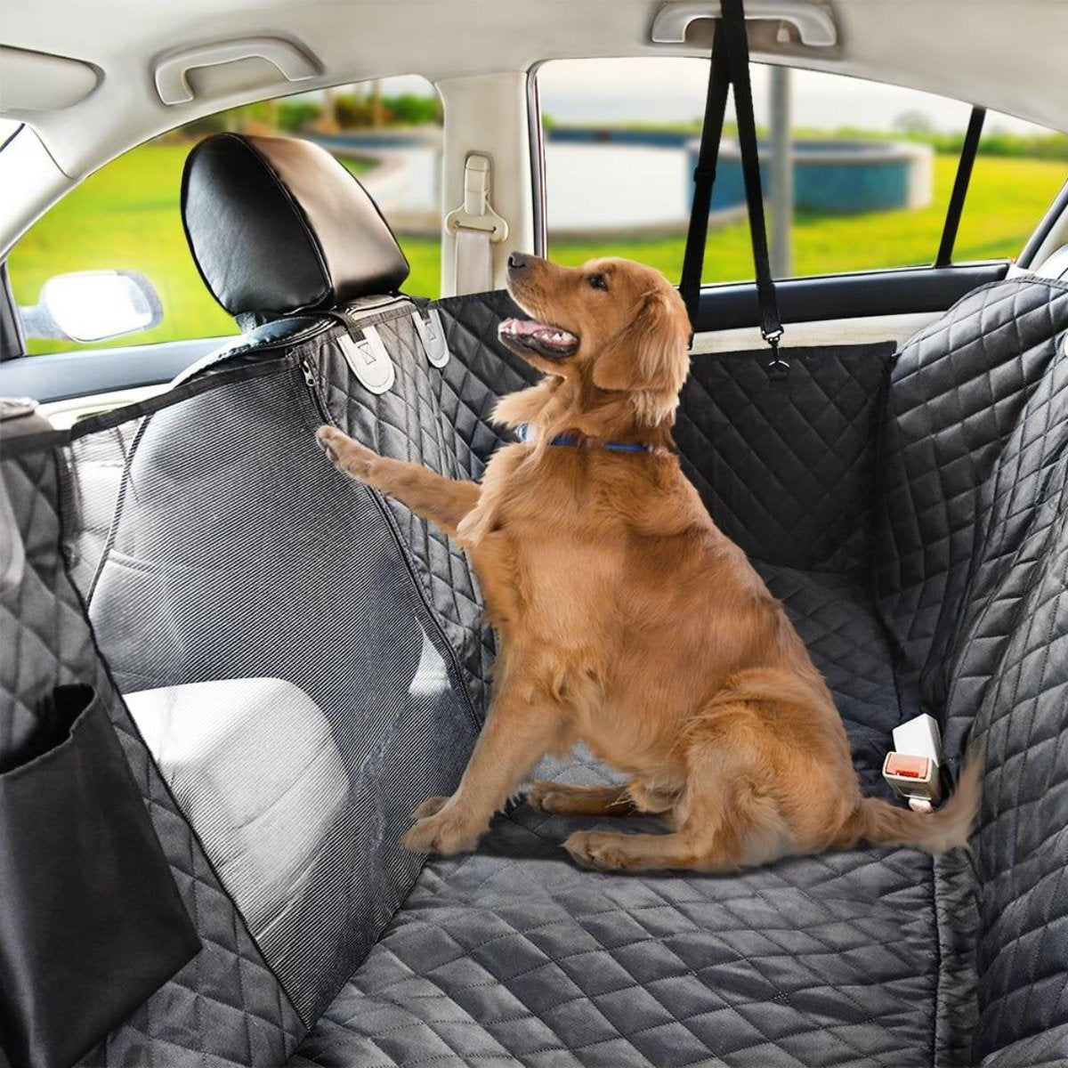 Waterproof Pet Car Seat Covers Yellow Pandora