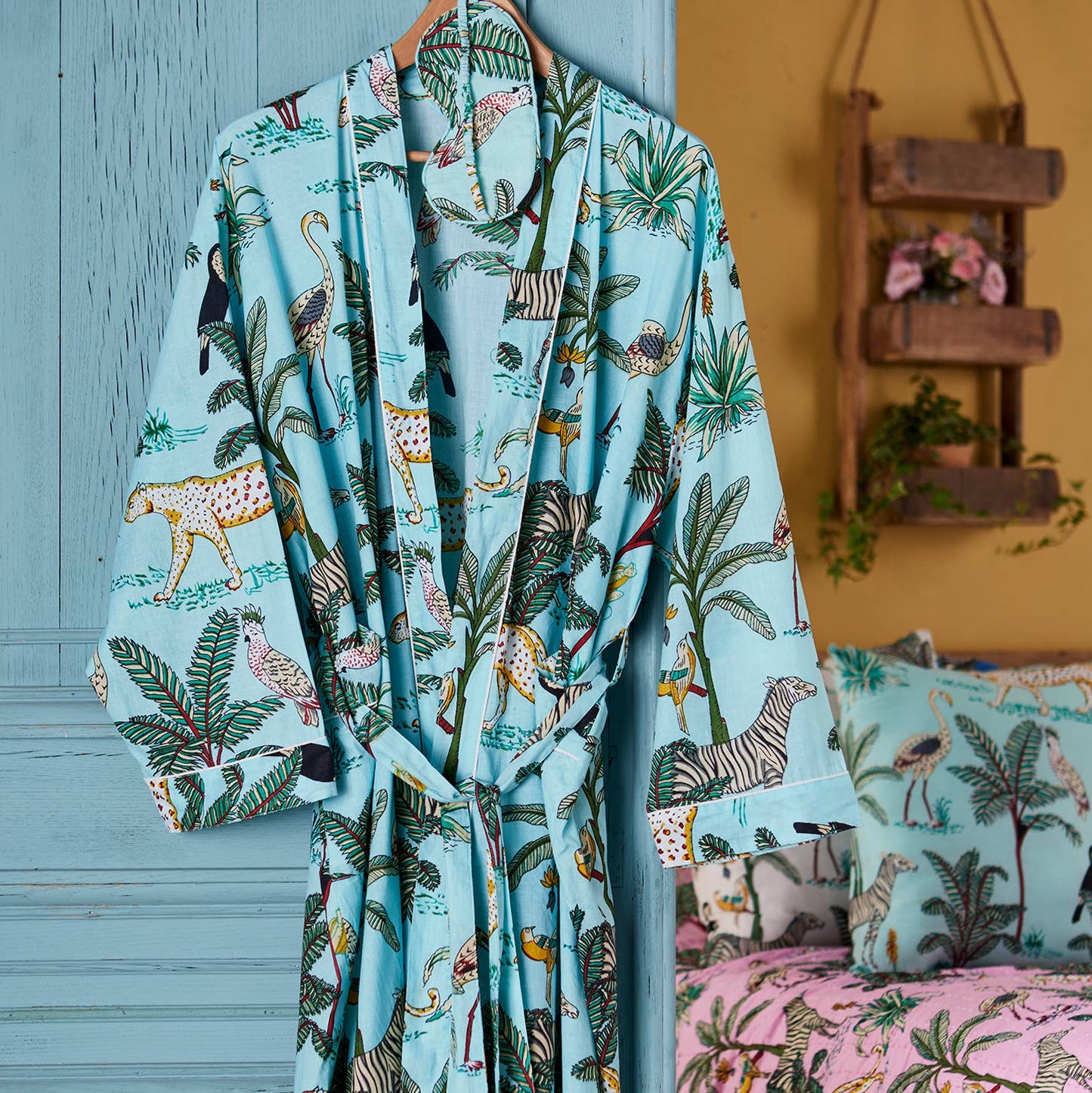 Jungle Print Dressing Gown - Jade S/M Nak Health and Beauty