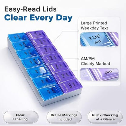 LIFE HEALTHCARE 7-DAY AM/PM PILLBOX **BEST-SELLER** Nak Health and Beauty