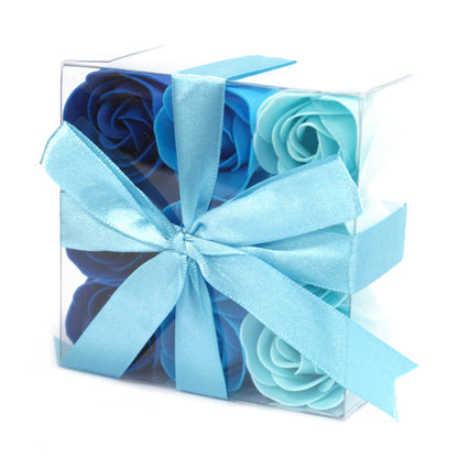 Set of 9 Soap Flowers - Blue Wedding Roses Nak Health and Beauty