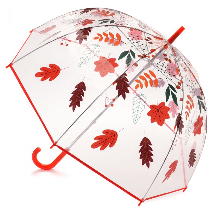 Autumn Falling Leaves Print Dome umbrella Nak Health and Beauty