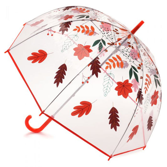 Autumn Falling Leaves Print Dome umbrella Nak Health and Beauty