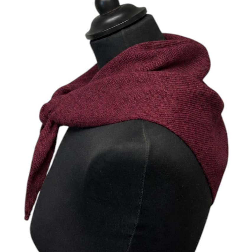 Jess & Lou Burgundy Triangle Scarf KS124 Nak Health and Beauty