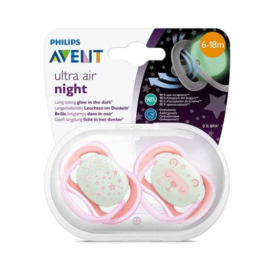 PHILIPS AIR NIGHT GIRL 6-18 SOOTHER 2S Nak Health and Beauty