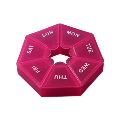 Life Seven Day Circular Pill Box Red or Blue Nak Health and Beauty