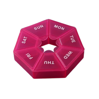 Life Seven Day Circular Pill Box Red or Blue Nak Health and Beauty
