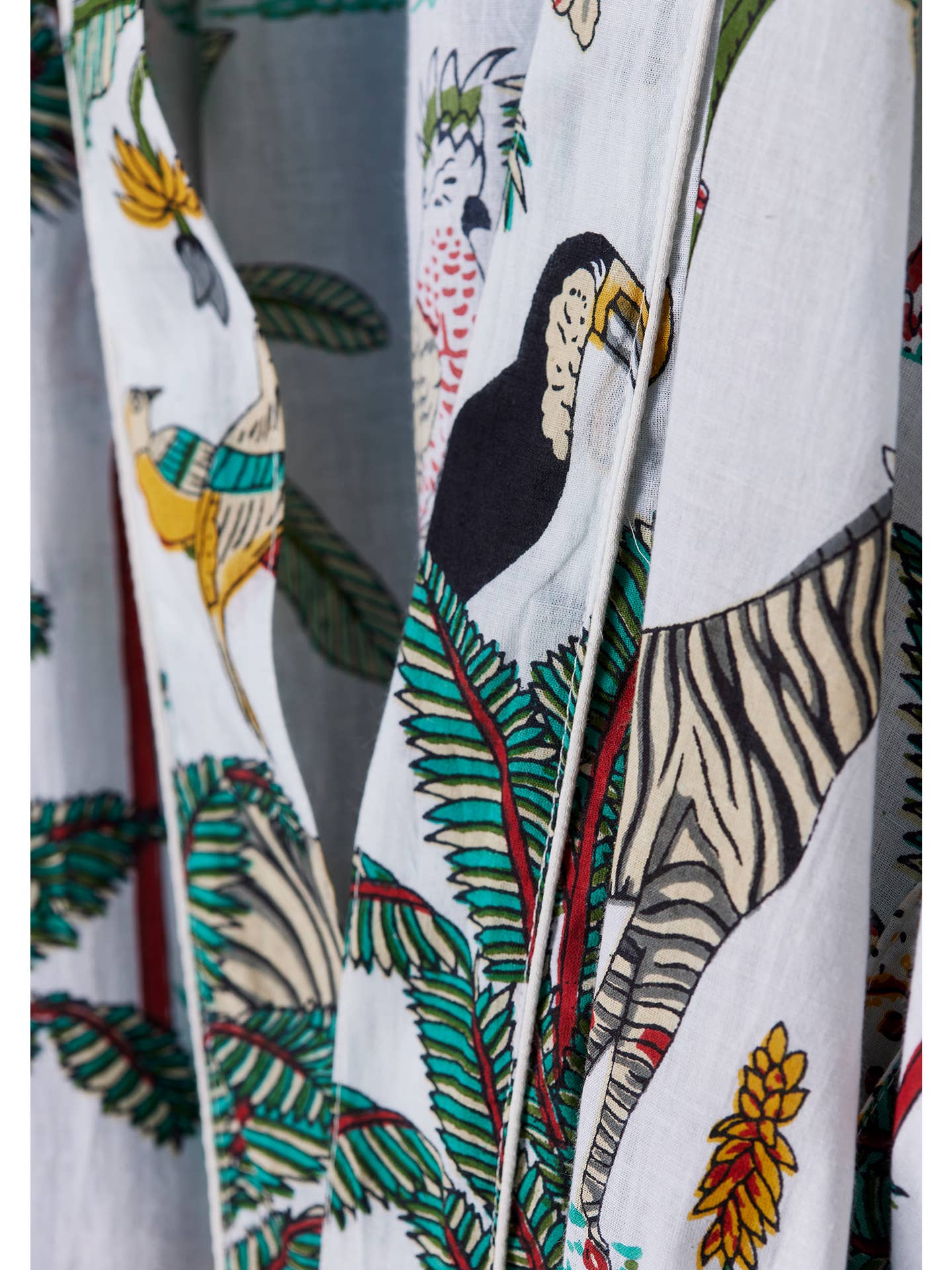 Jungle Print Dressing Gown - White Nak Health and Beauty