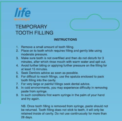 Life Healthcare: Temporary Tooth Filling Nak Health and Beauty