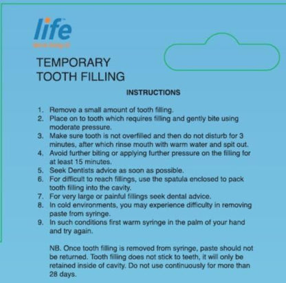 Life Healthcare: Temporary Tooth Filling Nak Health and Beauty