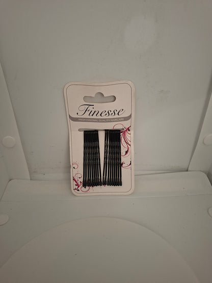 Finesse  18 Black Hairgrips 5.9cm Nak Health and Beauty