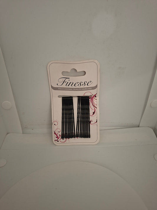 Finesse  18 Black Hairgrips 5.9cm Nak Health and Beauty