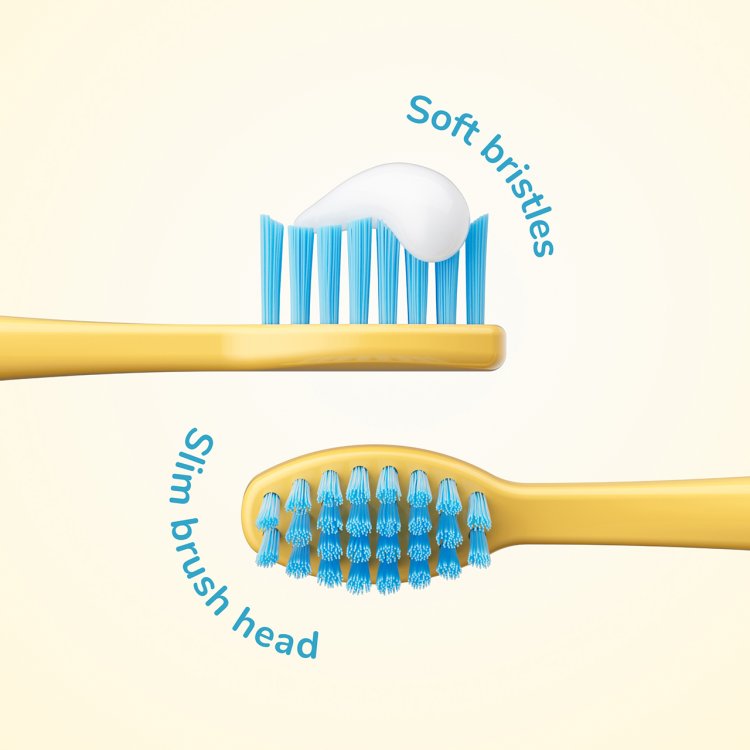 KIDS BATTERY BRUSH HEADS MINIONS YELLOW 2PK Nak Health and Beauty