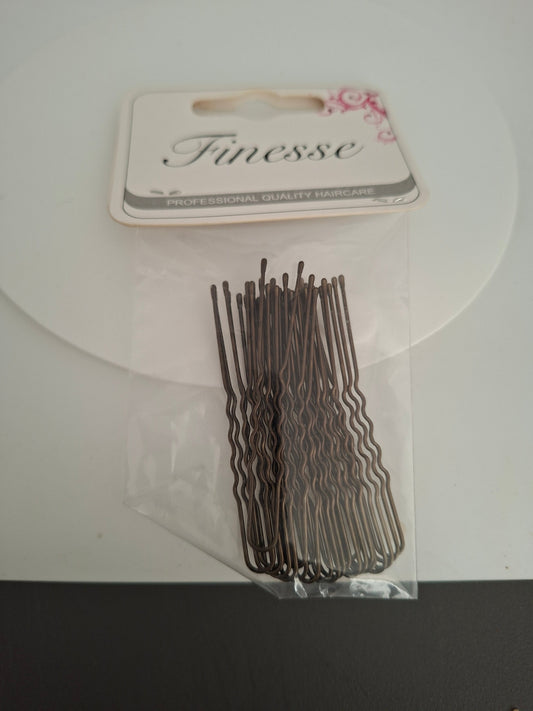 Finesse  Waved Hair Pins-Brown Nak Health and Beauty