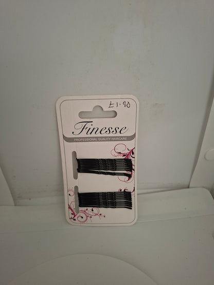 Finesse 18 Black Hair Grip 4.8cm Nak Health and Beauty