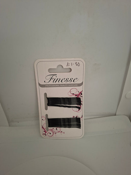 Finesse 18 Black Hair Grip 4.8cm Nak Health and Beauty