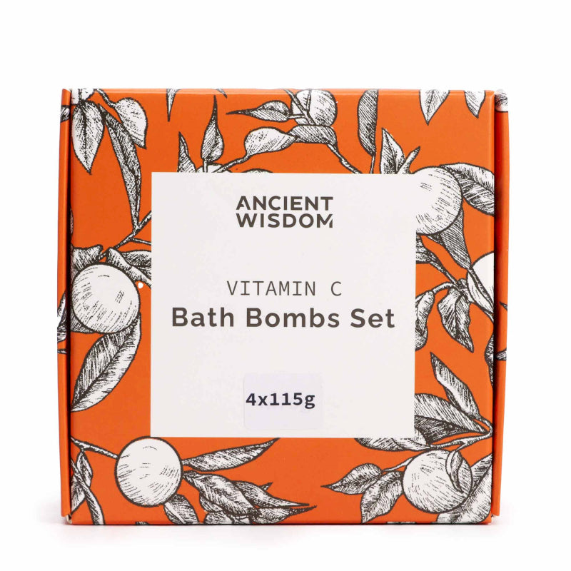 Set of 4 Vitamin C Bath Bombs – Aromatherapy Quartet