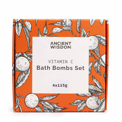 Set of 4 Vitamin C Bath Bombs – Aromatherapy Quartet Nak Health and Beauty