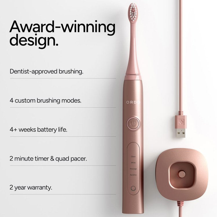 Ordo Sonic+ ELECTRIC TOOTHBRUSH ROSE GOLD Nak-Health-&-Beauty-