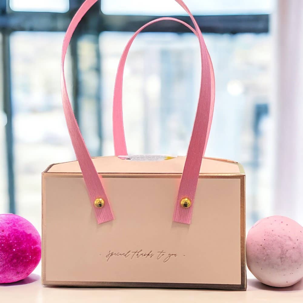 Luxury Essential Oil Bath Bombs in A Handbag Style Box 500gr Nak Health and Beauty