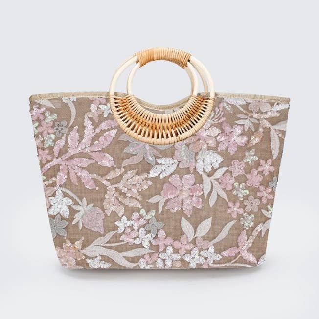 Bestseller

Pink Sequins Flowers Handbag with Bamboo Handles A212 Nak Health and Beauty
