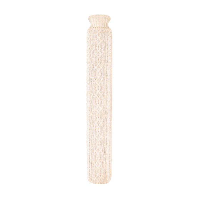 THWBS Classic Long Hot Water Bottle - Cream & Gold Nak Health and Beauty