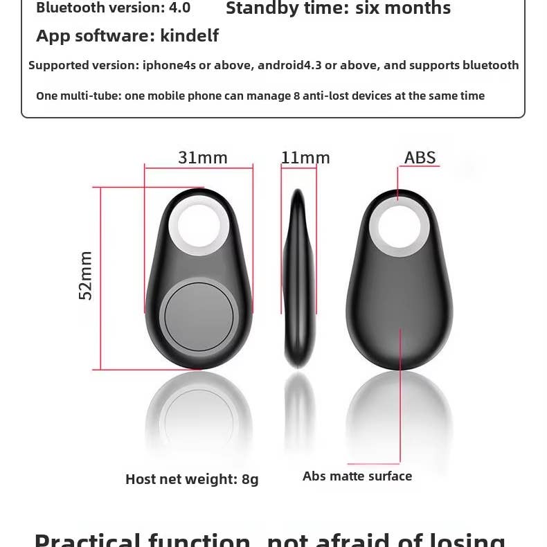 Generise 'found It' Compact Bluetooth Gps Tracker Tag For Health & Beauty Enthusiasts Nak Health and Beauty