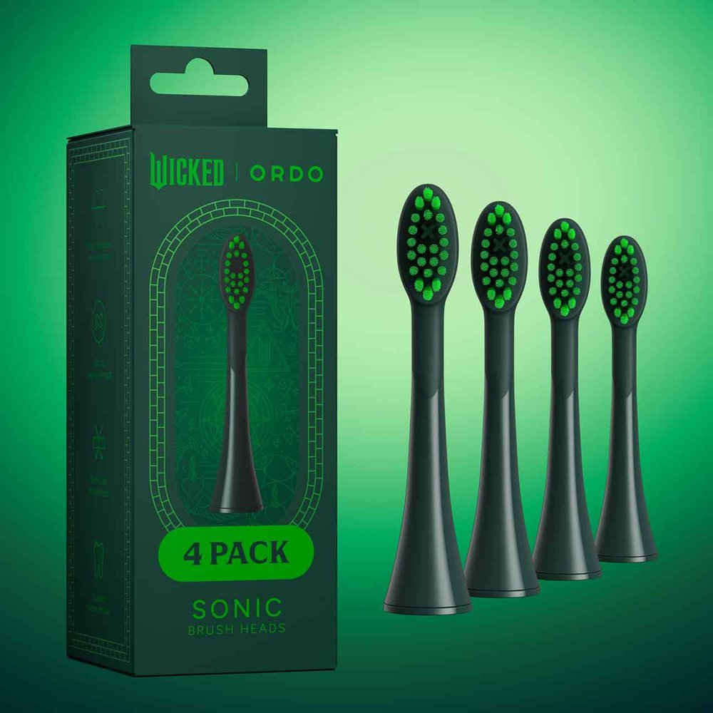 ORDO SONIC BRUSH HEADS WICKED ELPHABA LITE 4PK Nak Health and Beauty