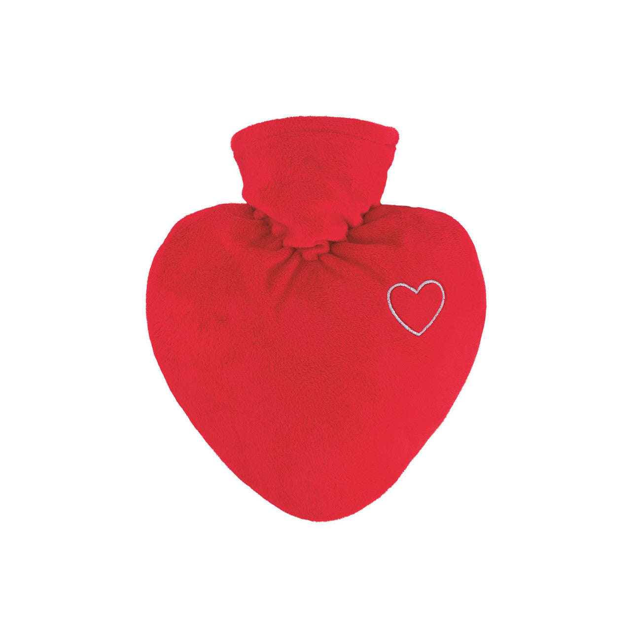 Hot water bottle heart 1.0 l with velour cover red Nak Health and Beauty